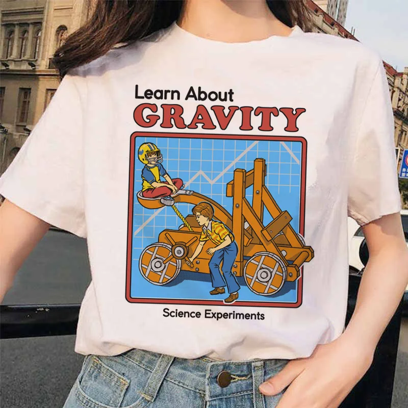 Let's Summon Demons Aesthetics T shirt Women Summer Casual Harajuku Cartoon Print Satan Short Sleeve Tops Camiseta Streetwear
