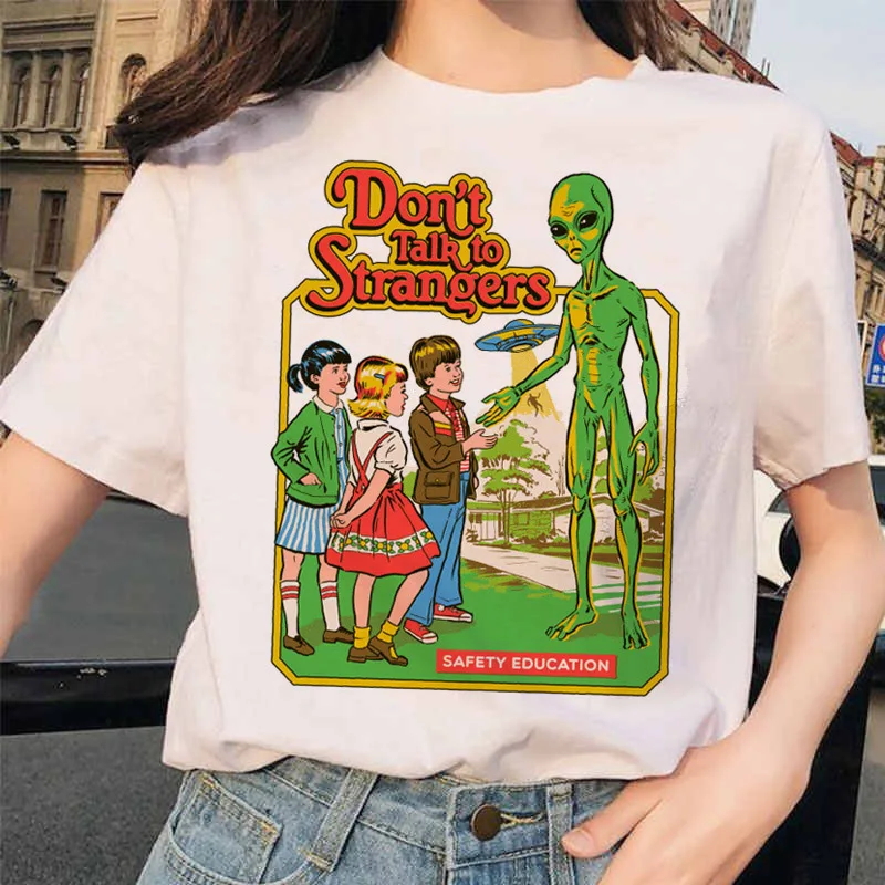 Let's Summon Demons Aesthetics T shirt Women Summer Casual Harajuku Cartoon Print Satan Short Sleeve Tops Camiseta Streetwear