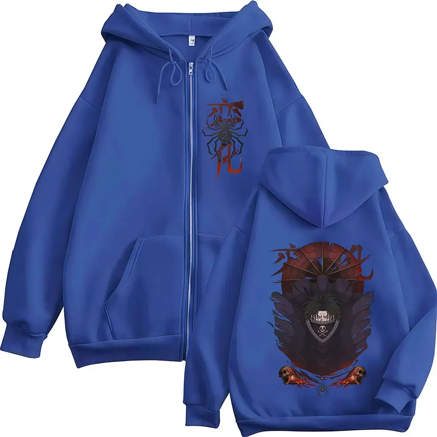 Anime Hunter X Hunter Feitan Potoo Zipper Hoodies Men's Zip Up Hooded Sweatshirts Fleece Long Sleeves Pullovers Coat Streetwear
