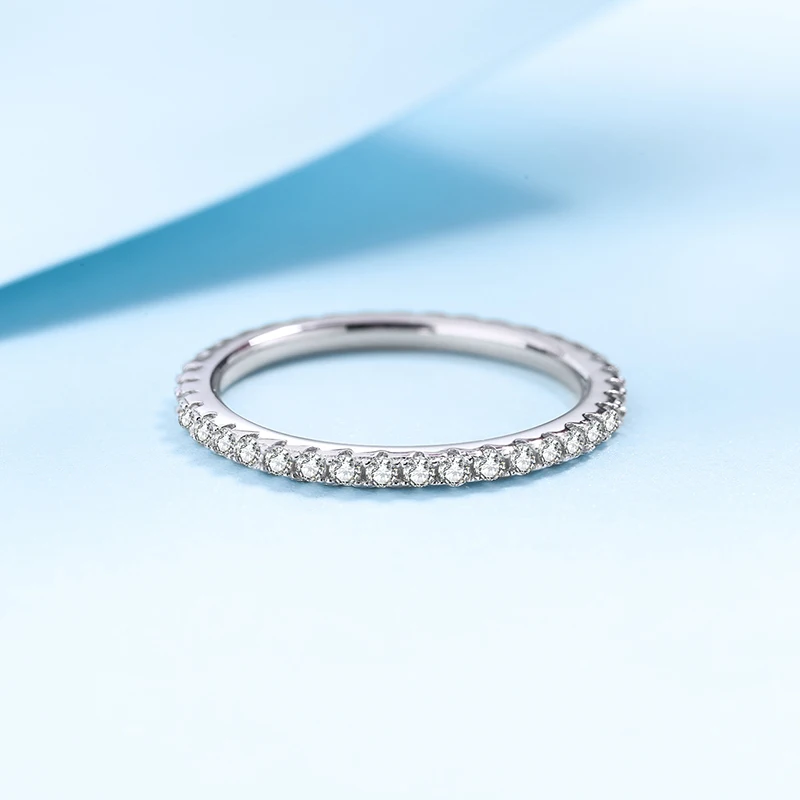 Wholesale Moissanite and Zircon Neutral Rings 100% Genuine S925 Silver Ring D VVS1 Luxury Sparkling Jewelry for Men and Women