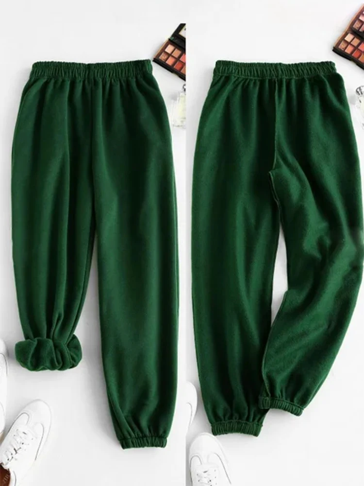 Comfortable High Waist Sweatpants for Women Stretchy and Soft Everyday Pants with Elastic Waistband
