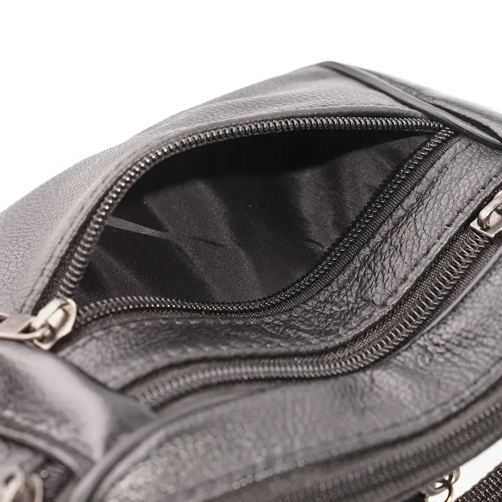 Men's Waist Pack PU Leather Bag Waist Belt Bag Male Artificial Leather Fanny Pack Fashion Luxury Small Shoulder Bags For Men