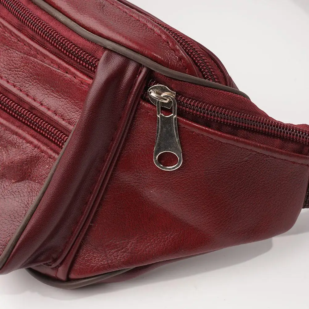 Men's Waist Pack PU Leather Bag Waist Belt Bag Male Artificial Leather Fanny Pack Fashion Luxury Small Shoulder Bags For Men