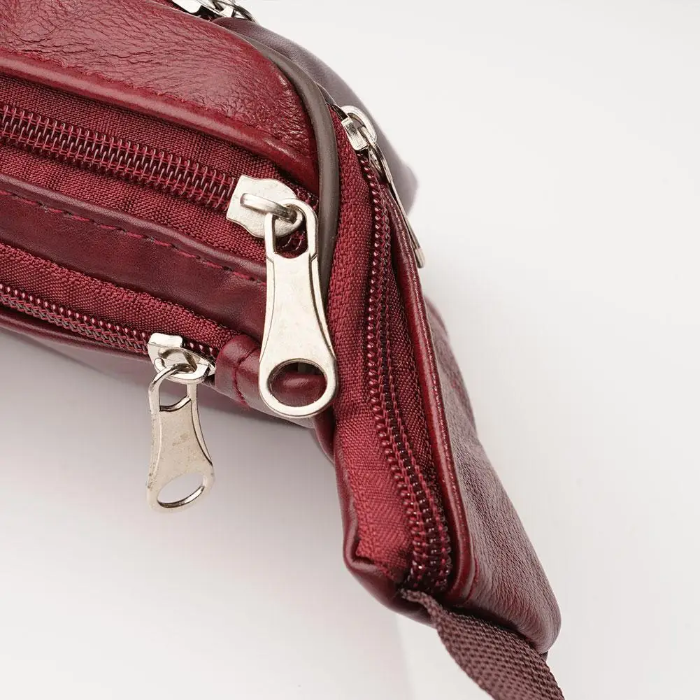 Men's Waist Pack PU Leather Bag Waist Belt Bag Male Artificial Leather Fanny Pack Fashion Luxury Small Shoulder Bags For Men