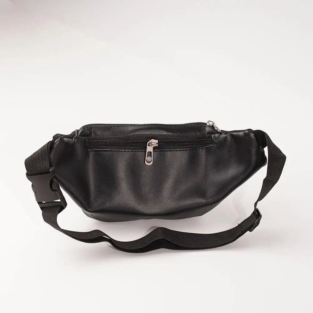 Men's Waist Pack PU Leather Bag Waist Belt Bag Male Artificial Leather Fanny Pack Fashion Luxury Small Shoulder Bags For Men