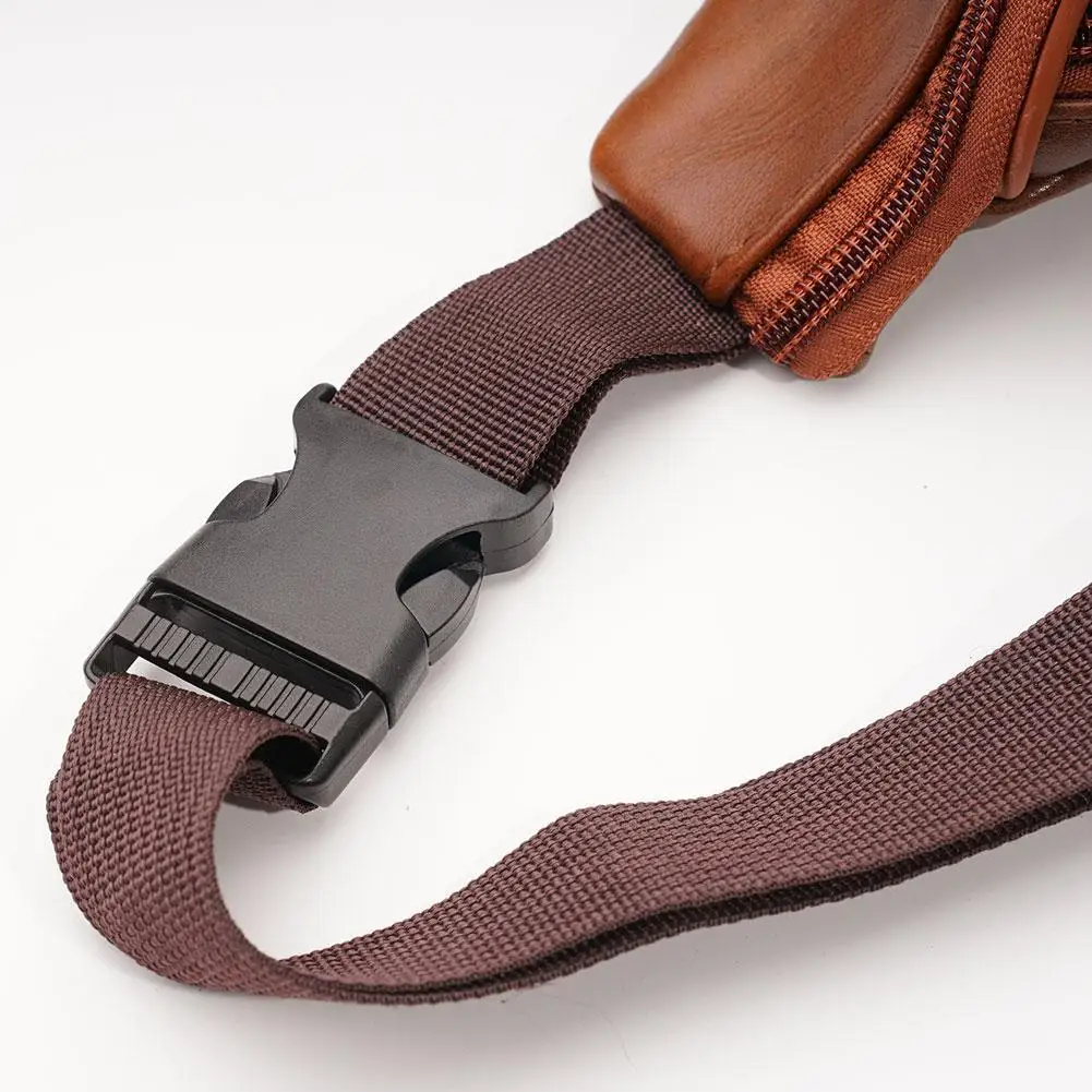 Men's Waist Pack PU Leather Bag Waist Belt Bag Male Artificial Leather Fanny Pack Fashion Luxury Small Shoulder Bags For Men