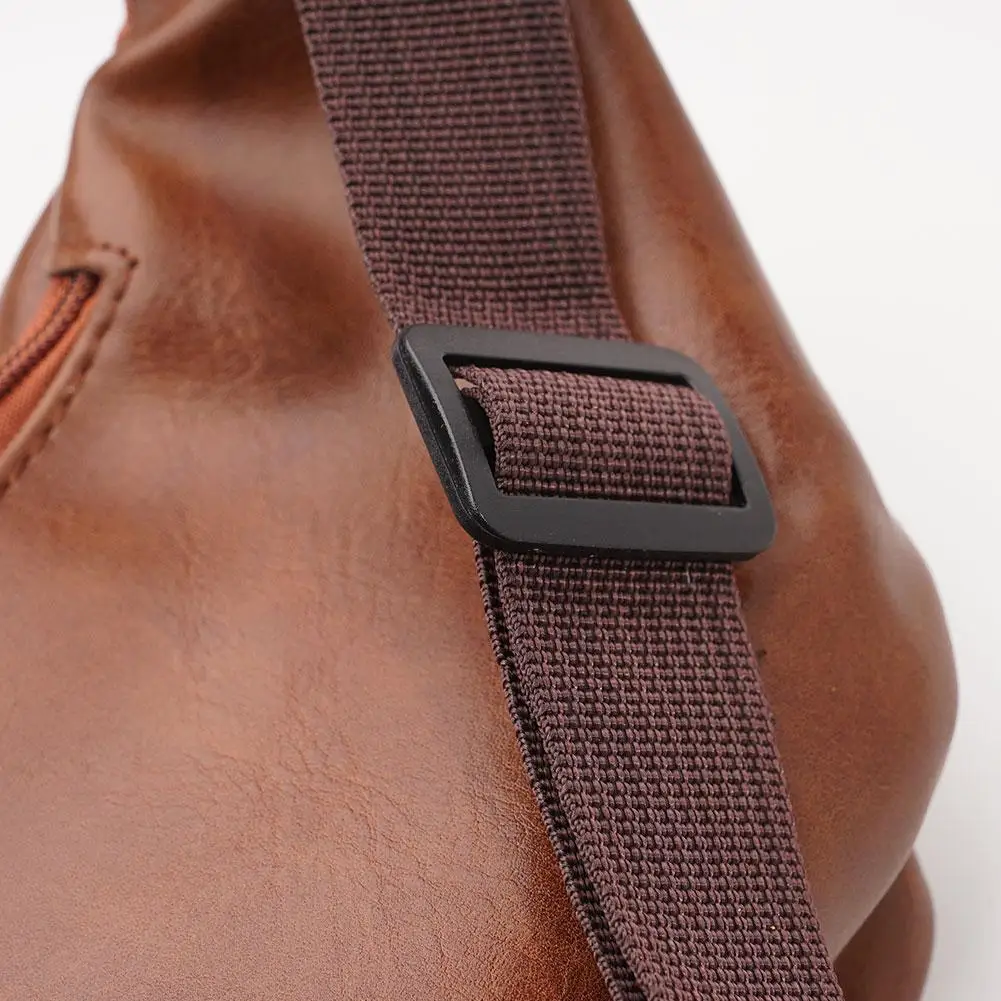 Men's Waist Pack PU Leather Bag Waist Belt Bag Male Artificial Leather Fanny Pack Fashion Luxury Small Shoulder Bags For Men