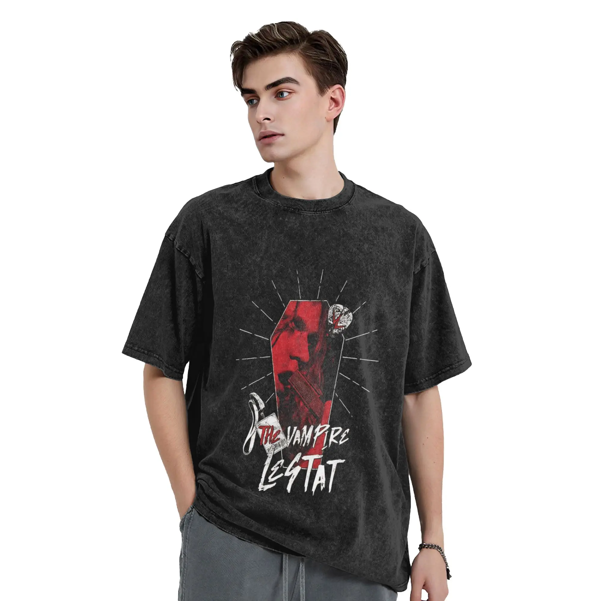 Men's The Vampire Lestat T-Shirts Top Tees Beach Y2K Casual Short-Sleeve T Shirt Crewneck Trending Casual Tee Shirt Cheap