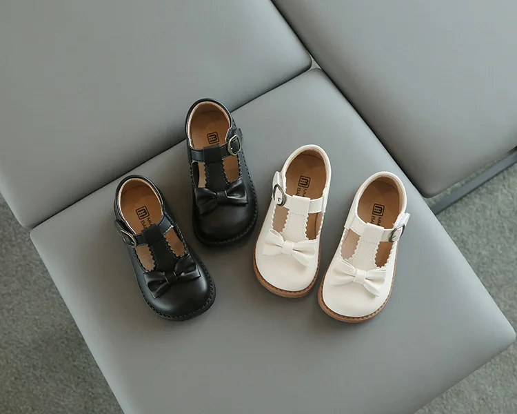 Girls Oxfords 2024 Spring Autumn Children Leather Shoes Girls Cute Sweet T-strap Shoes Toddler Girl Shoes School Performance