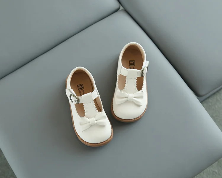 Girls Oxfords 2024 Spring Autumn Children Leather Shoes Girls Cute Sweet T-strap Shoes Toddler Girl Shoes School Performance