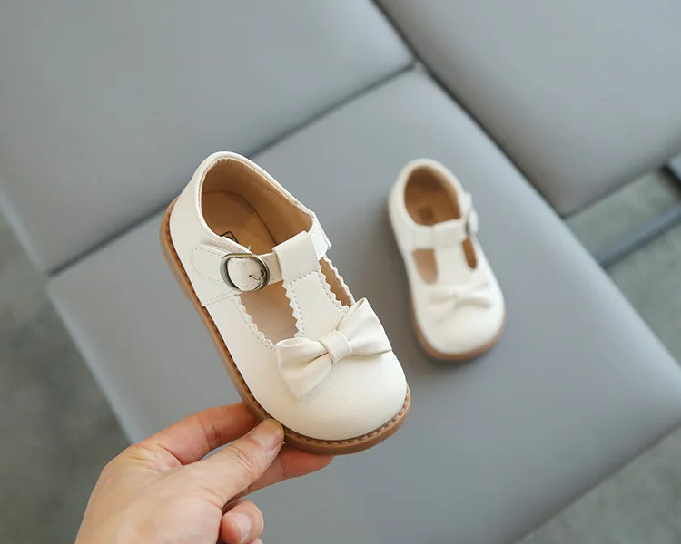 Girls Oxfords 2024 Spring Autumn Children Leather Shoes Girls Cute Sweet T-strap Shoes Toddler Girl Shoes School Performance