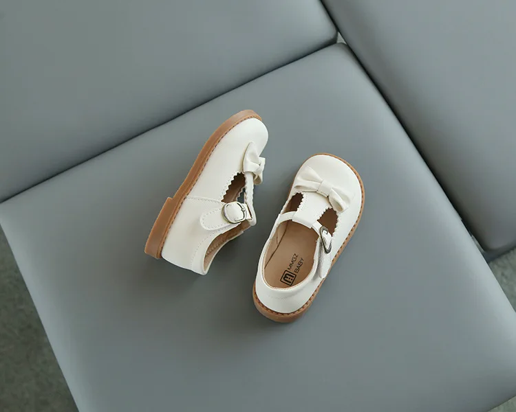 Girls Oxfords 2024 Spring Autumn Children Leather Shoes Girls Cute Sweet T-strap Shoes Toddler Girl Shoes School Performance