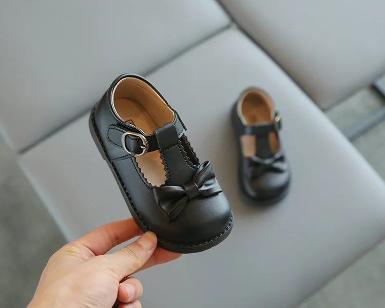 Girls Oxfords 2024 Spring Autumn Children Leather Shoes Girls Cute Sweet T-strap Shoes Toddler Girl Shoes School Performance
