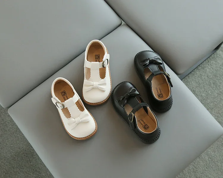 Girls Oxfords 2024 Spring Autumn Children Leather Shoes Girls Cute Sweet T-strap Shoes Toddler Girl Shoes School Performance
