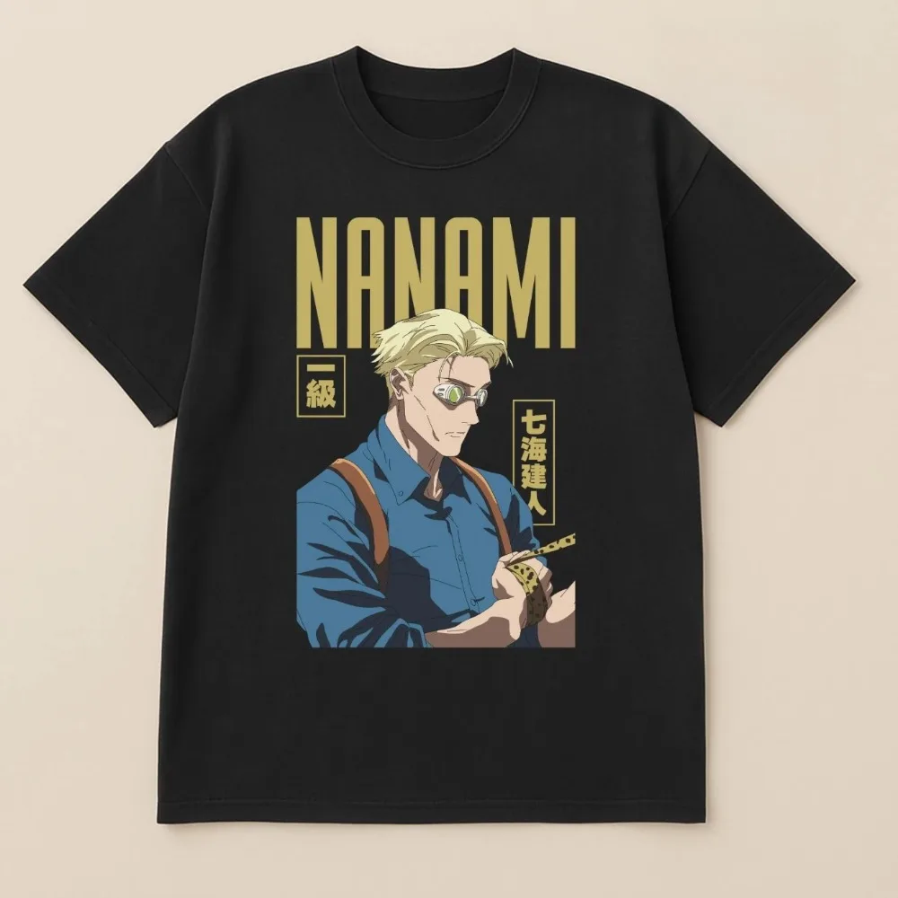 2026 New Jujutsu Kaisen Nanami Kento Printed Short Sleeve T-shirt Men's and Women's T-shirt Men's Tops Sports T-shirt Y2K Tee