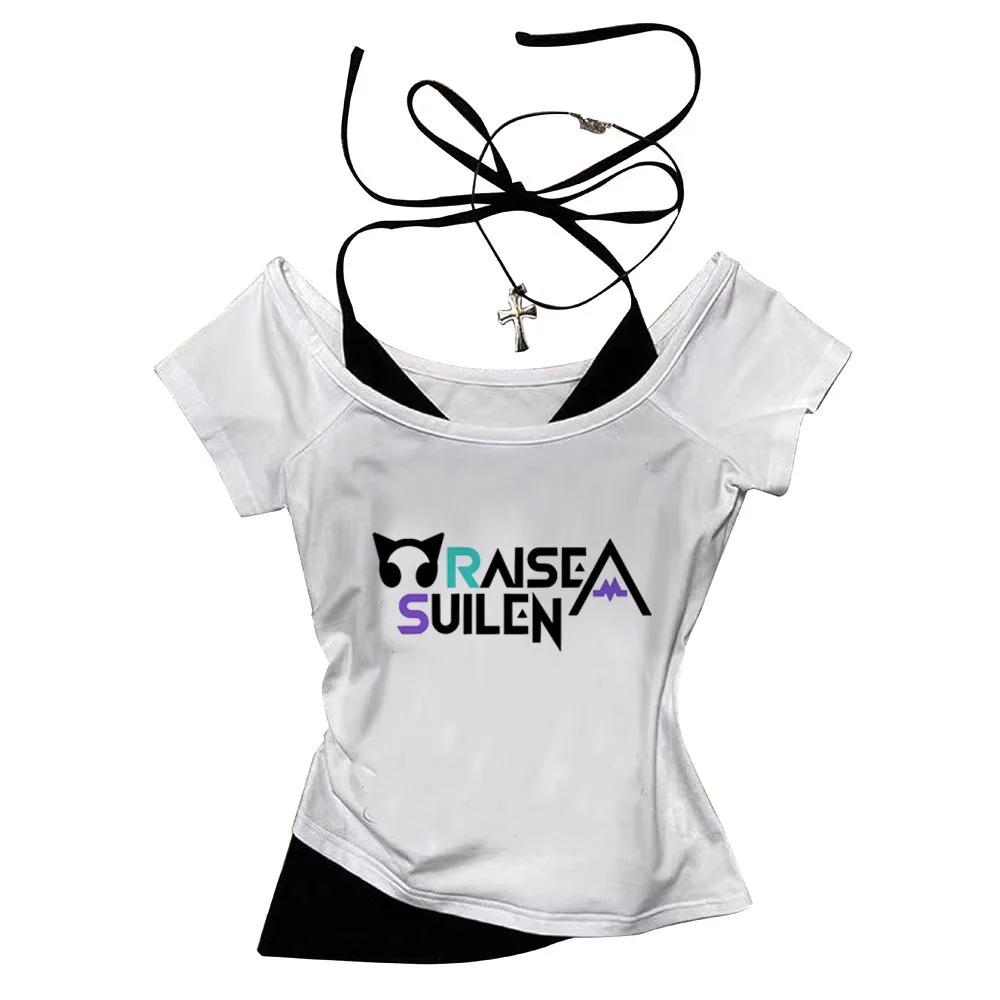 Bang Dream crop top gothic Slim Fit Cute 2025 Streetwear Fairy cute coquette 2000s woman top