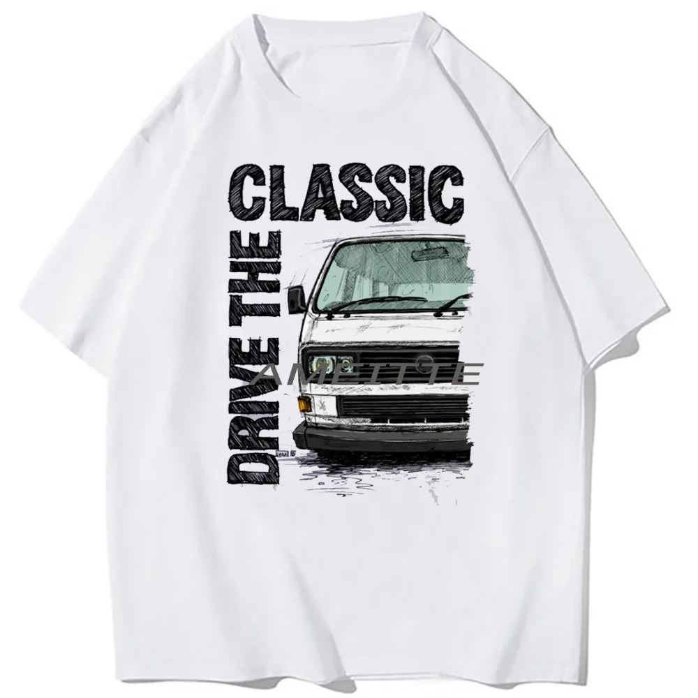 Drive The Classic T25 T3 Campervan Vintage T-Shirt Men Short Sleeve Funny Retro Car Driver Beach Style Boy Tops Mans White Tees