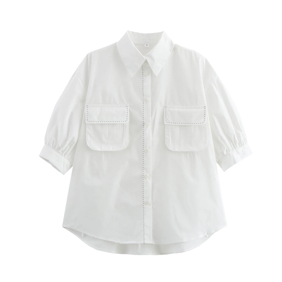 SLTNX Simple Style Commuter Fashion Short-sleeved Shirt for Women in Summer 2026 New Design Joker Casual Shirt