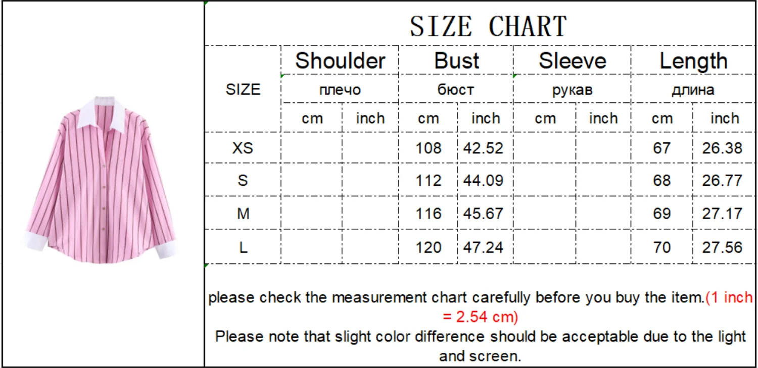 Spring Women's Casual Stripes Pink Shirts Trendy Vacation Buttons Lapel Shirts New 2026 Summer Fashion Female Streetwear