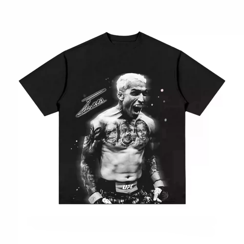 Charles Oliveira 2026 T-Shirt for Men Oversized Comfy Cotton Streetwear Classic Urban Loose Fit Modern Casual Daily Top