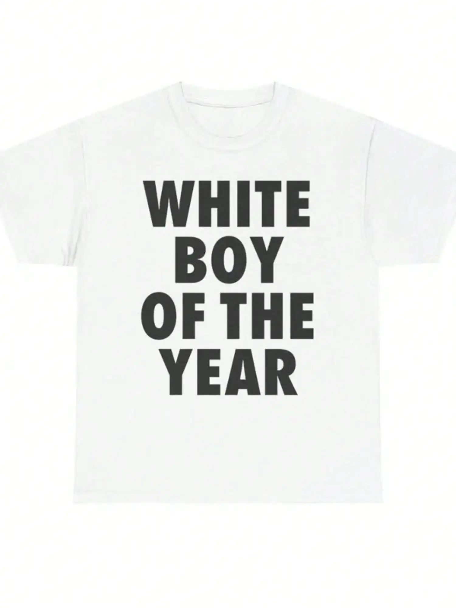 WHITE OF THE YEAR T Shirts Print Short Sleeve Retro Casual Streetwear Vintage Fashion Top Harajuku Sleeve Aesthetic Clothes