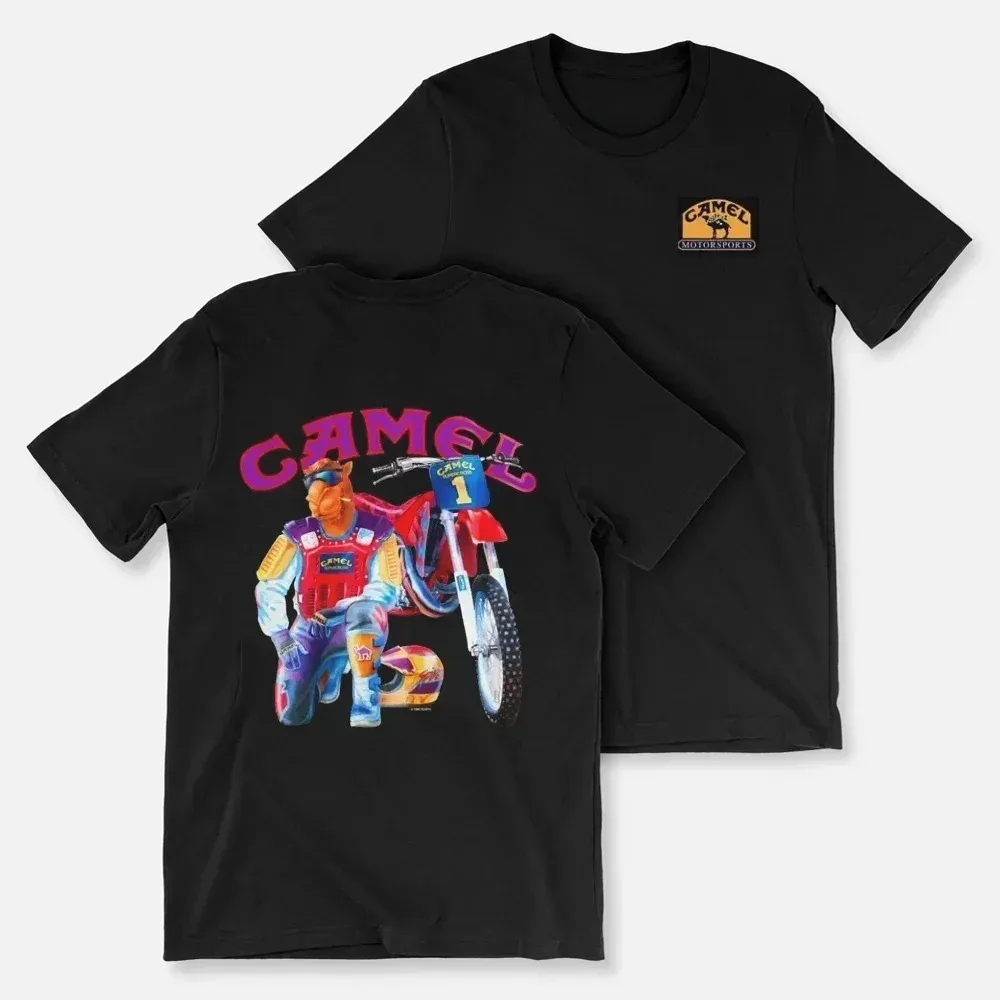 Rare 2026 Retro Car Camel Cigarettes T-Shirt Vintage Cotton Tops Tee Short Sleeve Casual Streetwear Oversized Women Men Clothing