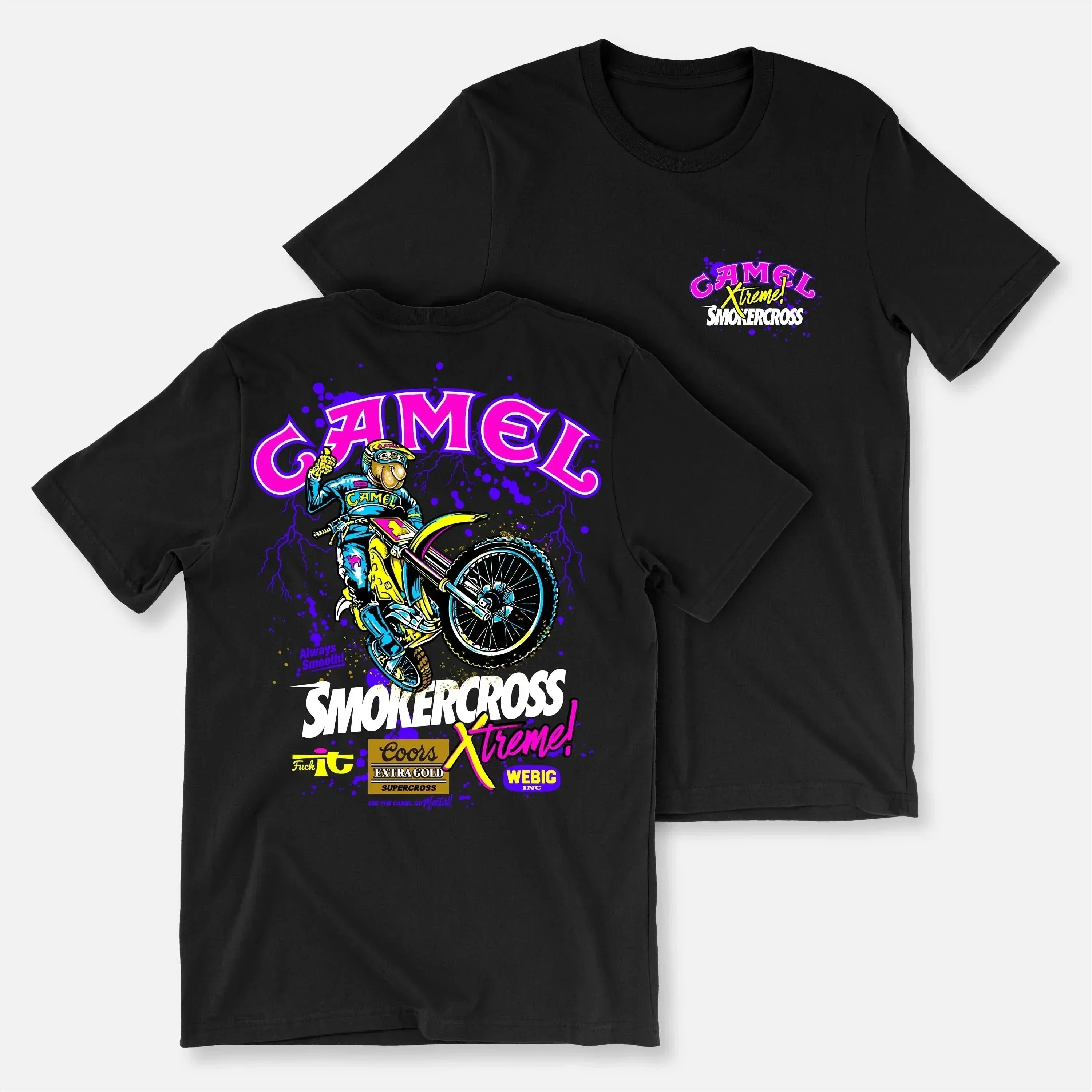 Rare 2026 Retro Car Camel Cigarettes T-Shirt Vintage Cotton Tops Tee Short Sleeve Casual Streetwear Oversized Women Men Clothing