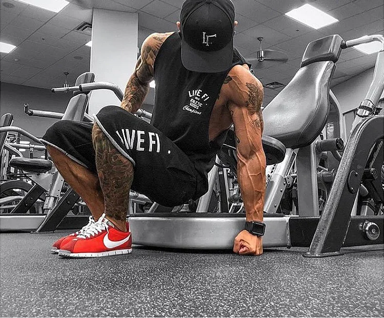Men's Cotton Tank Top Gym Fitness Bodybuilding Sleeveless Singlet Workout Vest Summer Casual Basketball Shirt Male Sports Tops