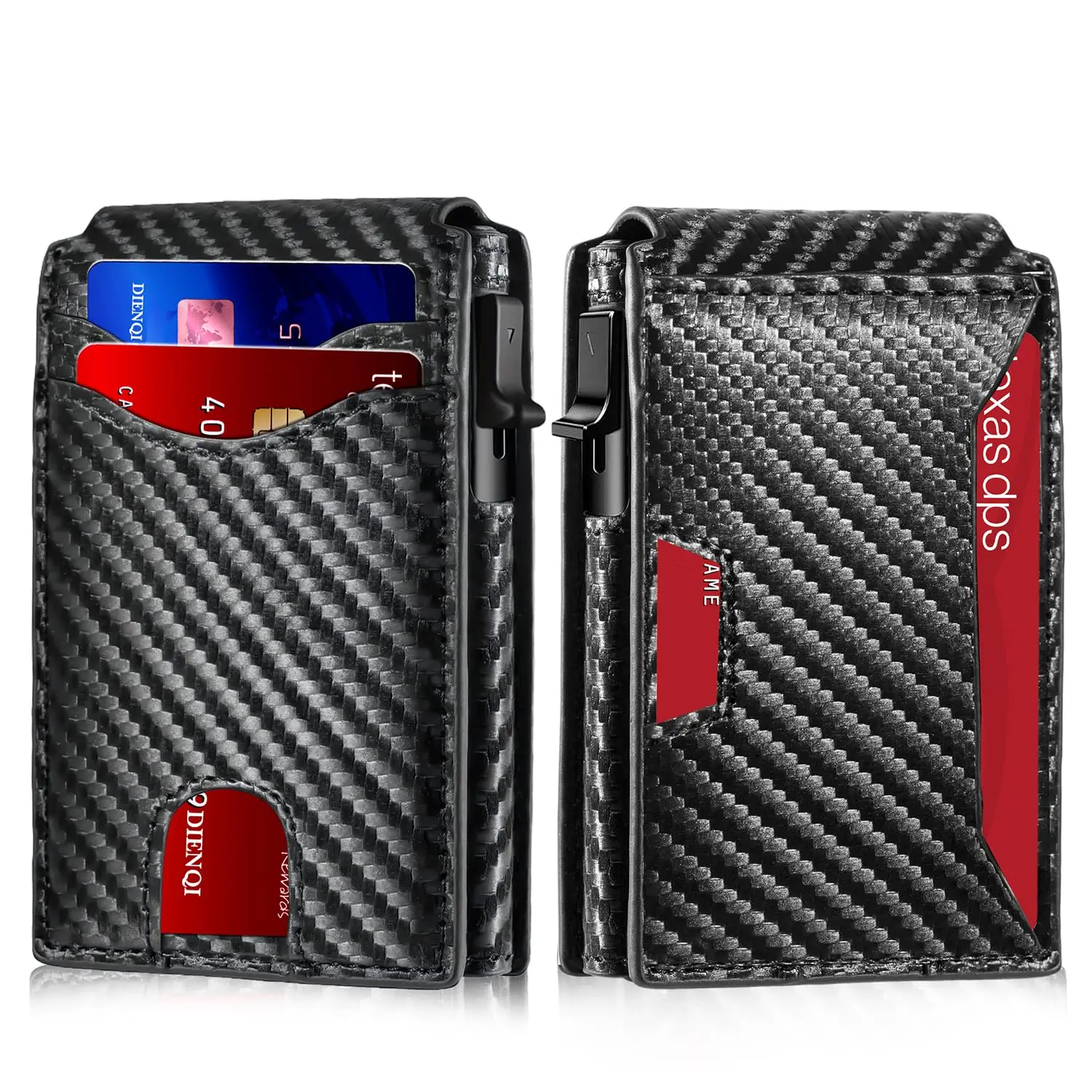 Rfid Blocking Pop-Up Wallet Card Holder | Quick Access to Document Holder | Security and Anti-Theft Design Credit Card Holder Multi-Functional Card Holder