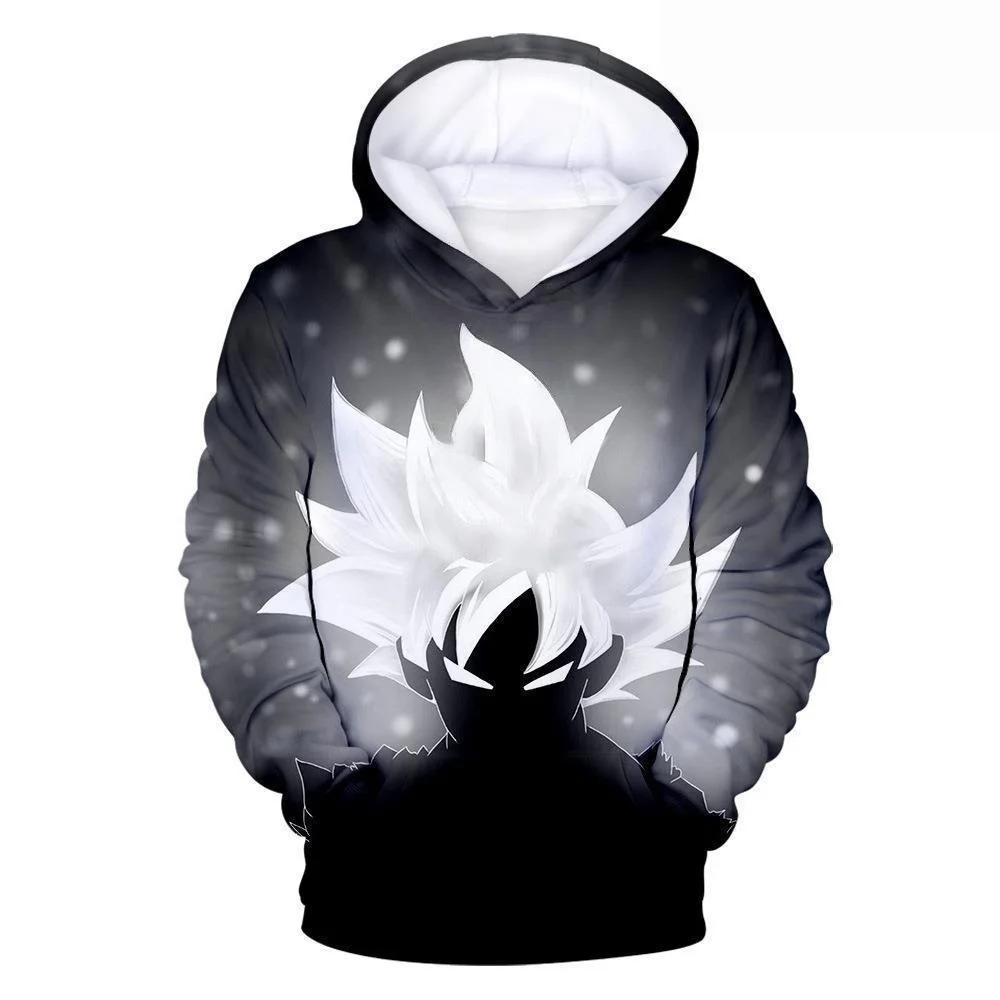 2026 Autumn/winter Dragon Ball Retro Cotton Warm Cotton Hoodie Men's 3D Printed Sweatshirt Unisex Children's Casual Coat