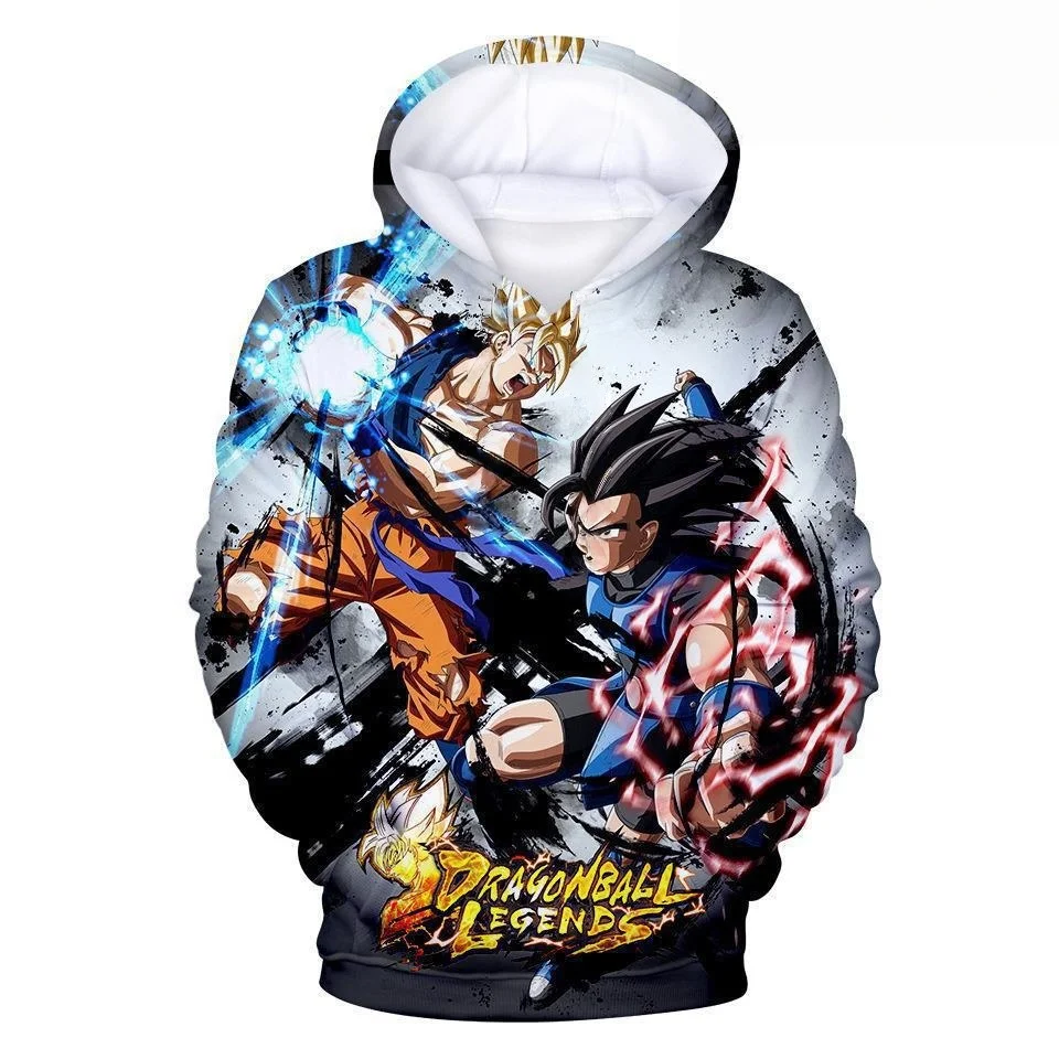 2026 Autumn/winter Dragon Ball Retro Cotton Warm Cotton Hoodie Men's 3D Printed Sweatshirt Unisex Children's Casual Coat