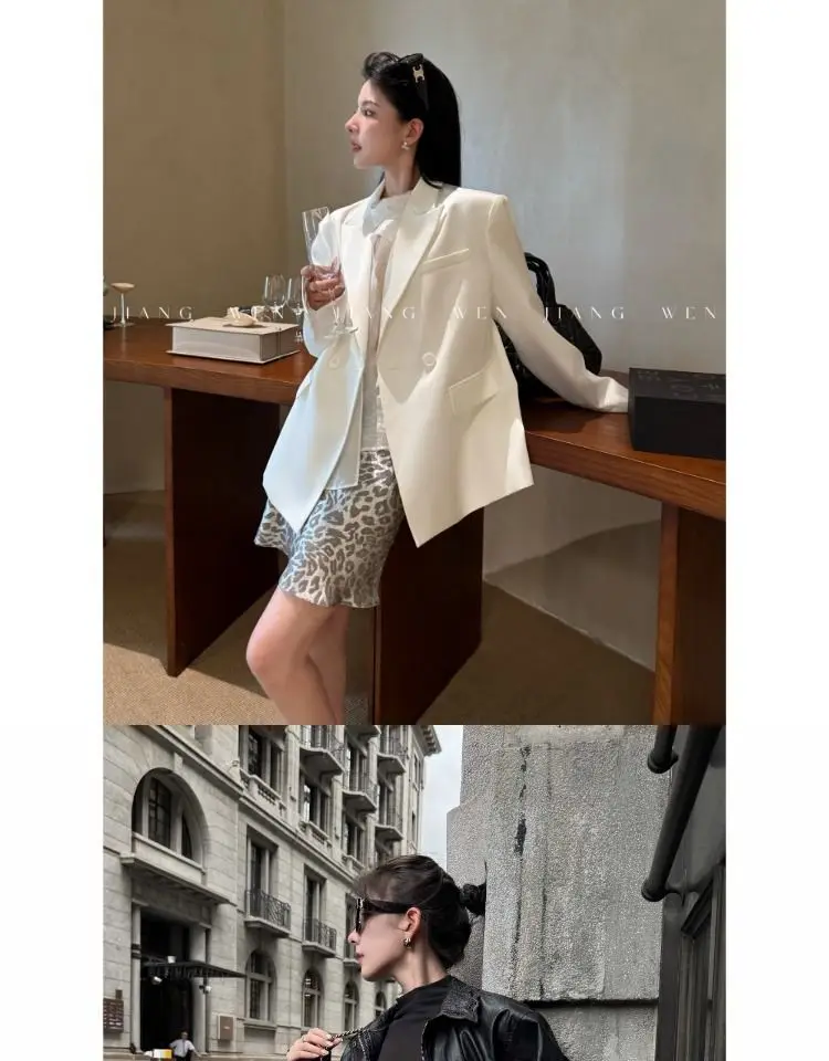 Leopard Printed Skirt Women's Elegant High Waist Office Silver A-Line Chic Skirt Female Evening Party Ladies Fashion Short Skirt