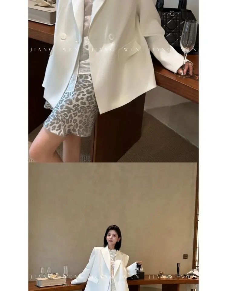 Leopard Printed Skirt Women's Elegant High Waist Office Silver A-Line Chic Skirt Female Evening Party Ladies Fashion Short Skirt