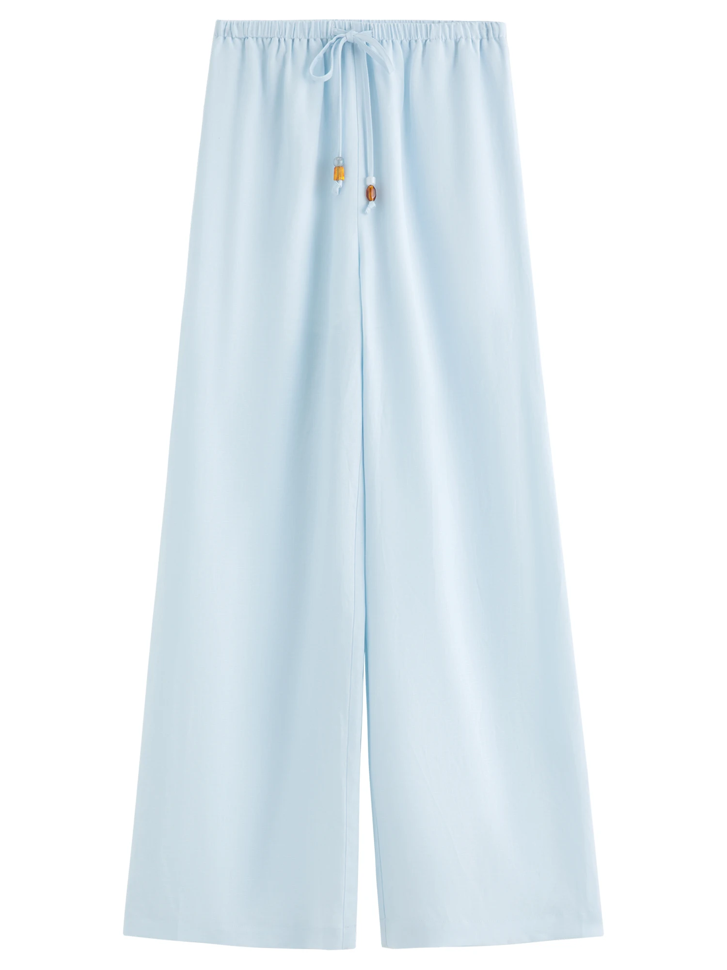 FSLE Linen Shirt Shorts Elastic Waist Trousers Three-piece Set Women Ocean Element Embroidery 2026 Summer Sun-protection Suit