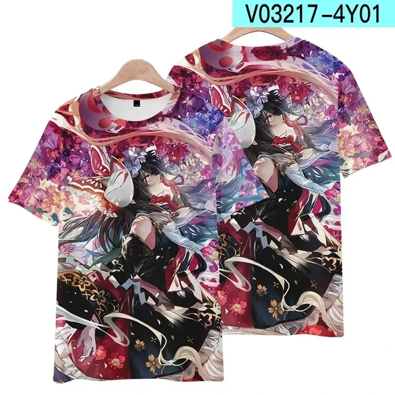 Summer Game TouHou Project Yakumo Yukari Print T Shirts 3D Printed Men/Women Short Sleeve Cartoon T-Shirt Fashion Harajuku Tops