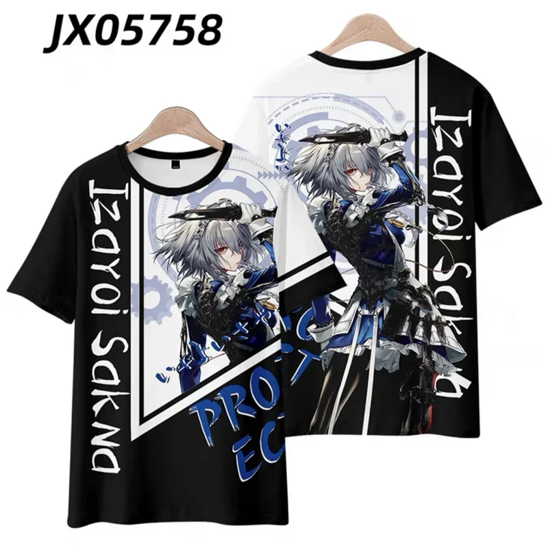 Summer Game TouHou Project Yakumo Yukari Print T Shirts 3D Printed Men/Women Short Sleeve Cartoon T-Shirt Fashion Harajuku Tops