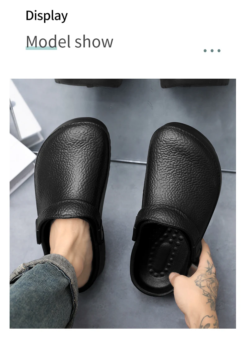 Fashionable Unisex Solid Color Shoes for the Food Industry, Comfortable, Lightweight, Durable, Waterproof, Suitable for Kitchens and Hospitals, Casual Soft Slip-On Flat Shoes