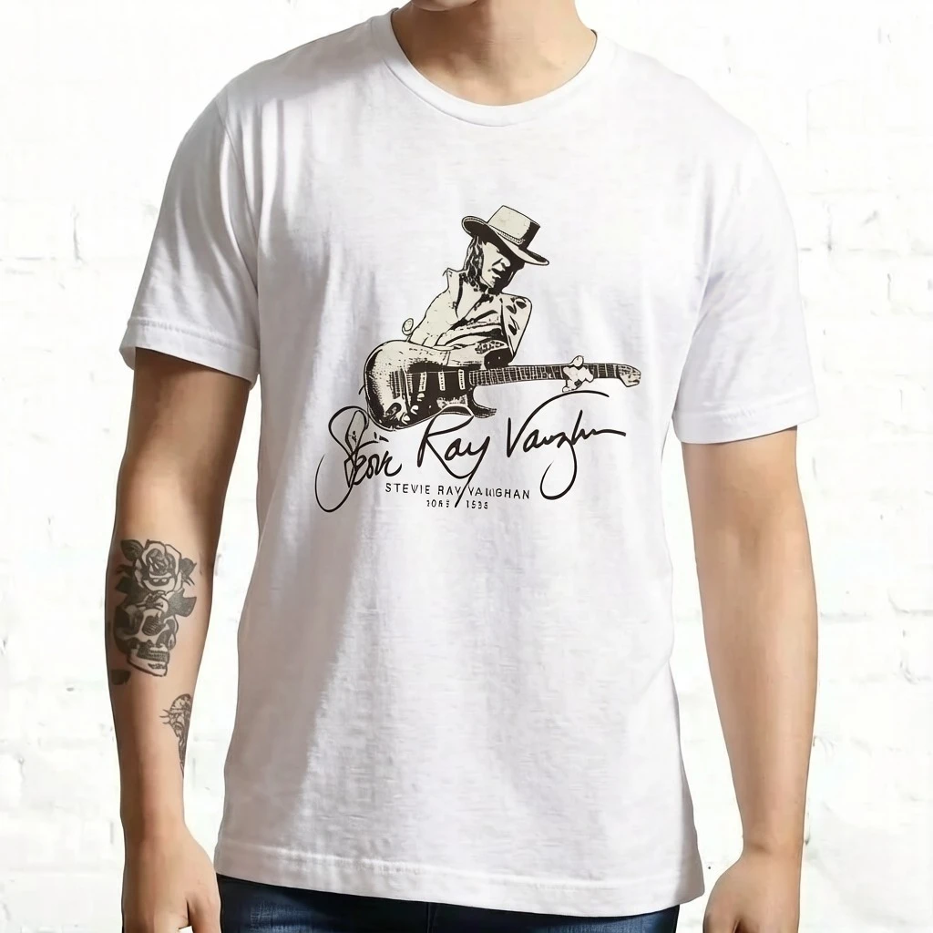 Man Woman Tee Stevie Ray Vaughan Guitar Blues Rock Legend SRV Unisex O-neck Fashion Graphic T Shirts Men Streetwear Clothing