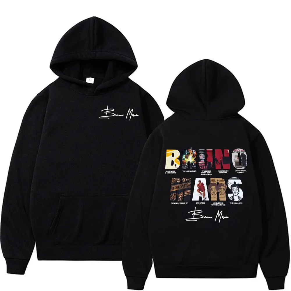Bruno Mars The Romantic 2026 Album Cover Hoodies Men Women Fashion Hip Hop Streetwear Sweatshirt Fleece Cozy Oversized Pullovers