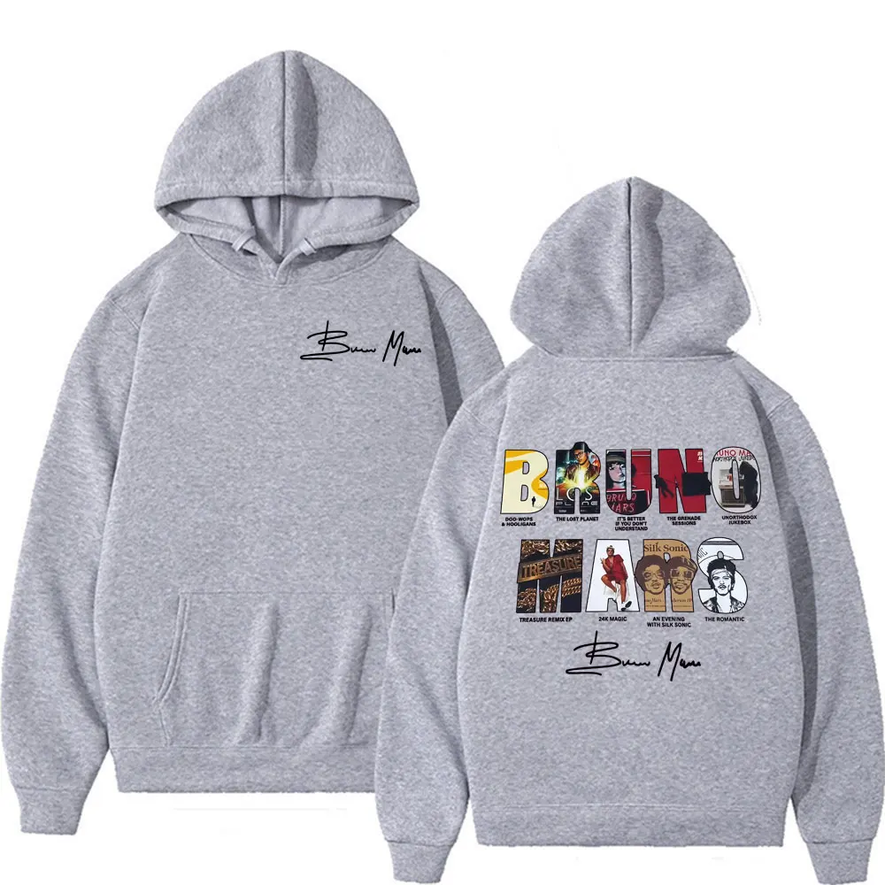 Bruno Mars The Romantic 2026 Album Cover Hoodies Men Women Fashion Hip Hop Streetwear Sweatshirt Fleece Cozy Oversized Pullovers