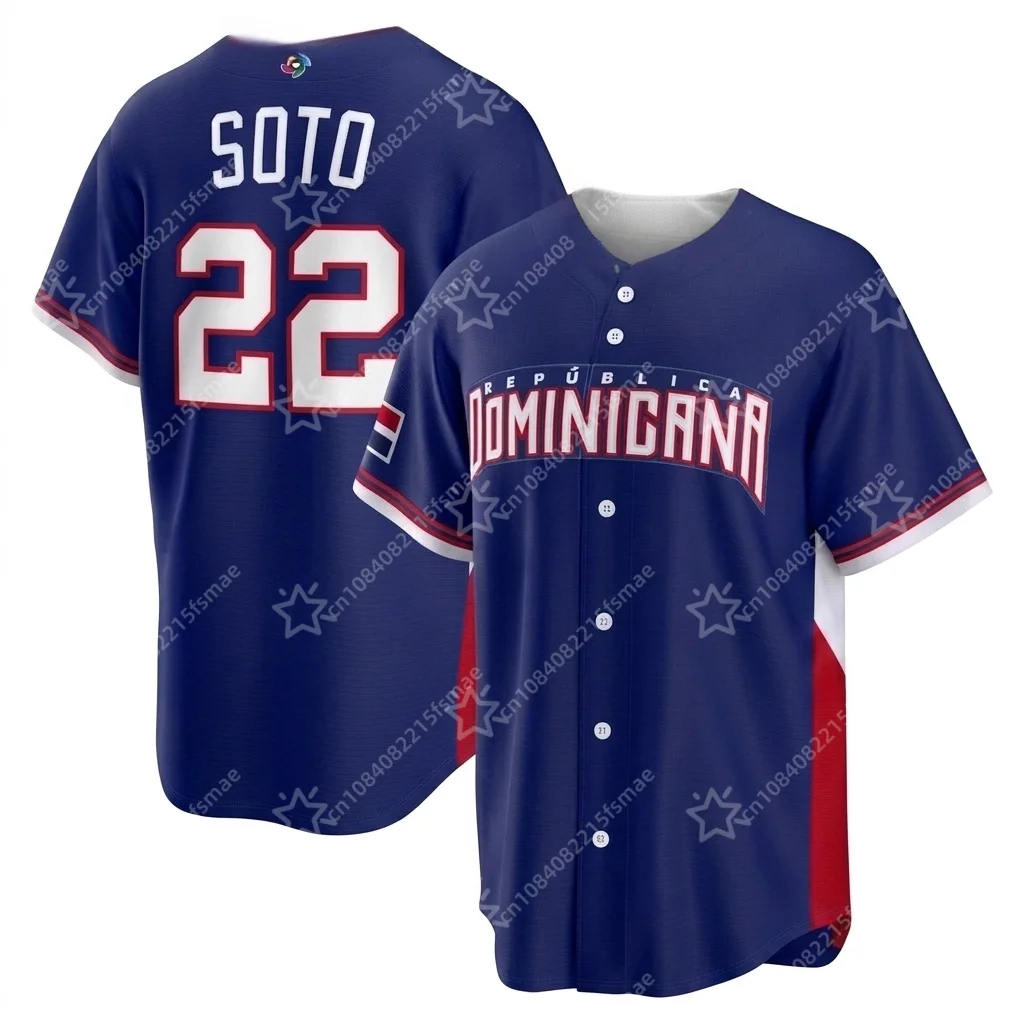 2026 3d Printing Dominican Republic Baseball Home Road Jersey 22 Soto Tatis Jr Mens Kids World Baseball Classic Team Uniform