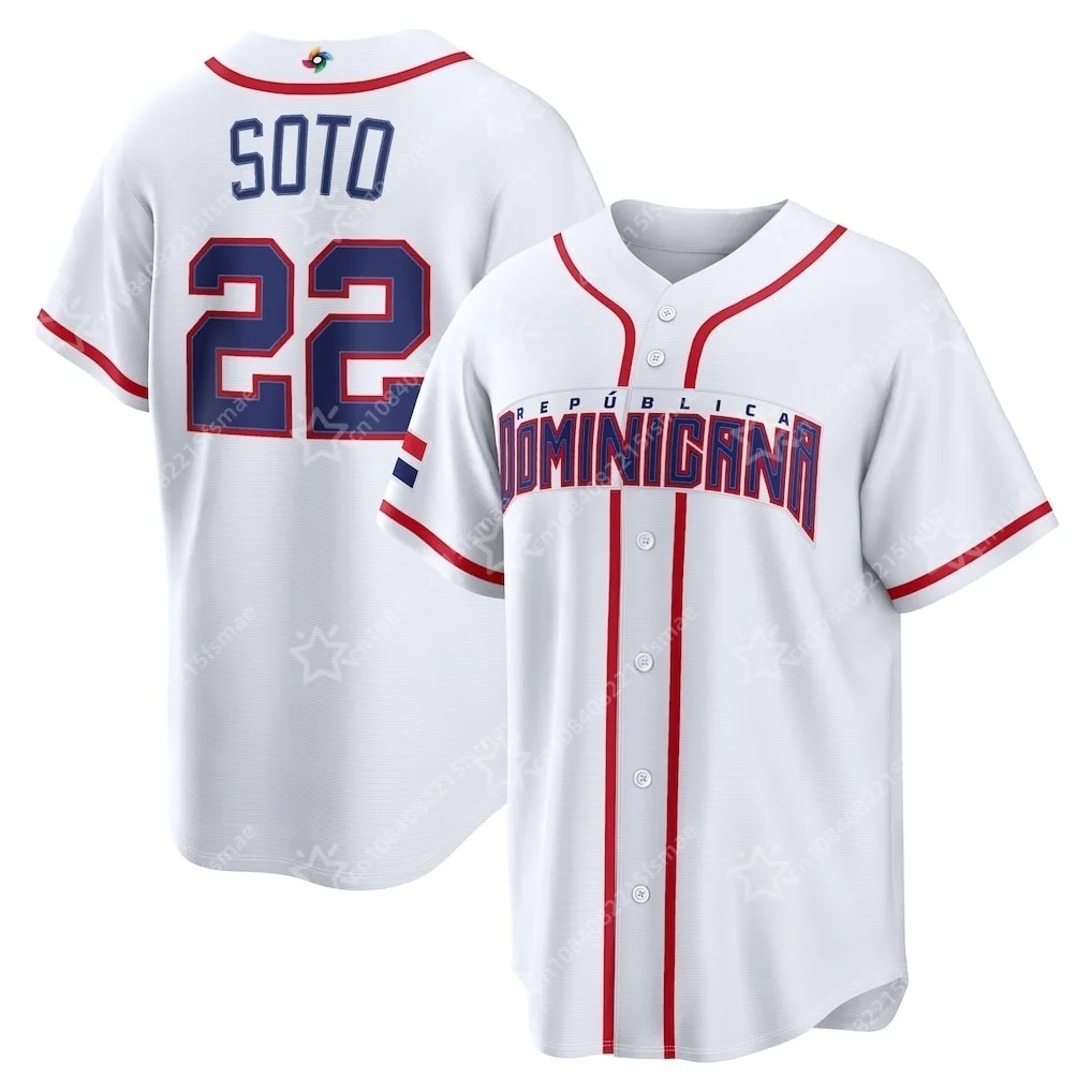 2026 3d Printing Dominican Republic Baseball Home Road Jersey 22 Soto Tatis Jr Mens Kids World Baseball Classic Team Uniform