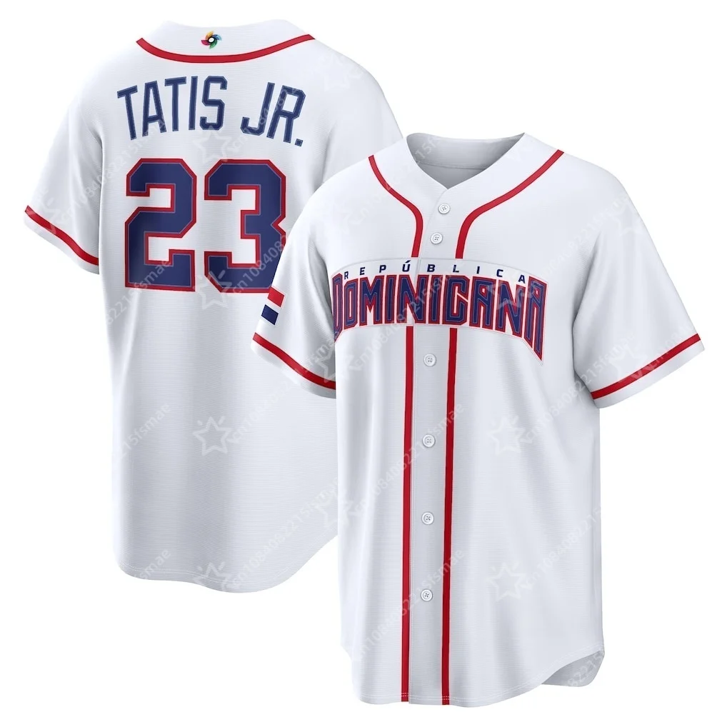 2026 3d Printing Dominican Republic Baseball Home Road Jersey 22 Soto Tatis Jr Mens Kids World Baseball Classic Team Uniform