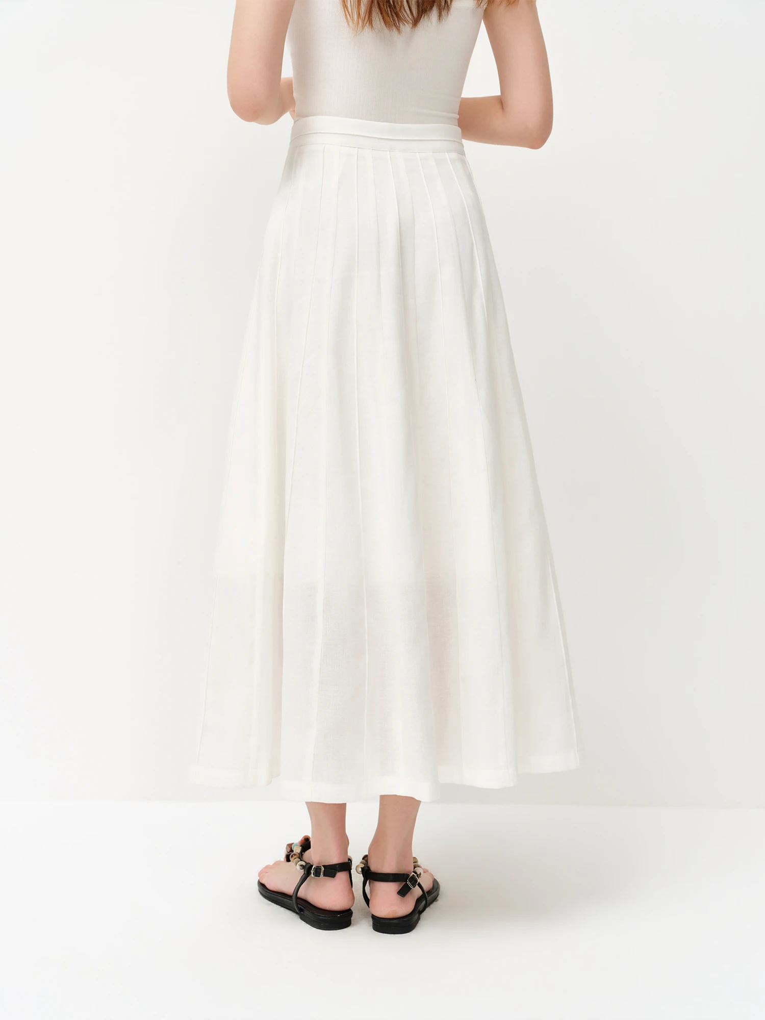 FSLE Old Money Style V-neck Vest for Women Summer 2026 New Style Hemp Skirt Sets Vintage Streetwear Simple