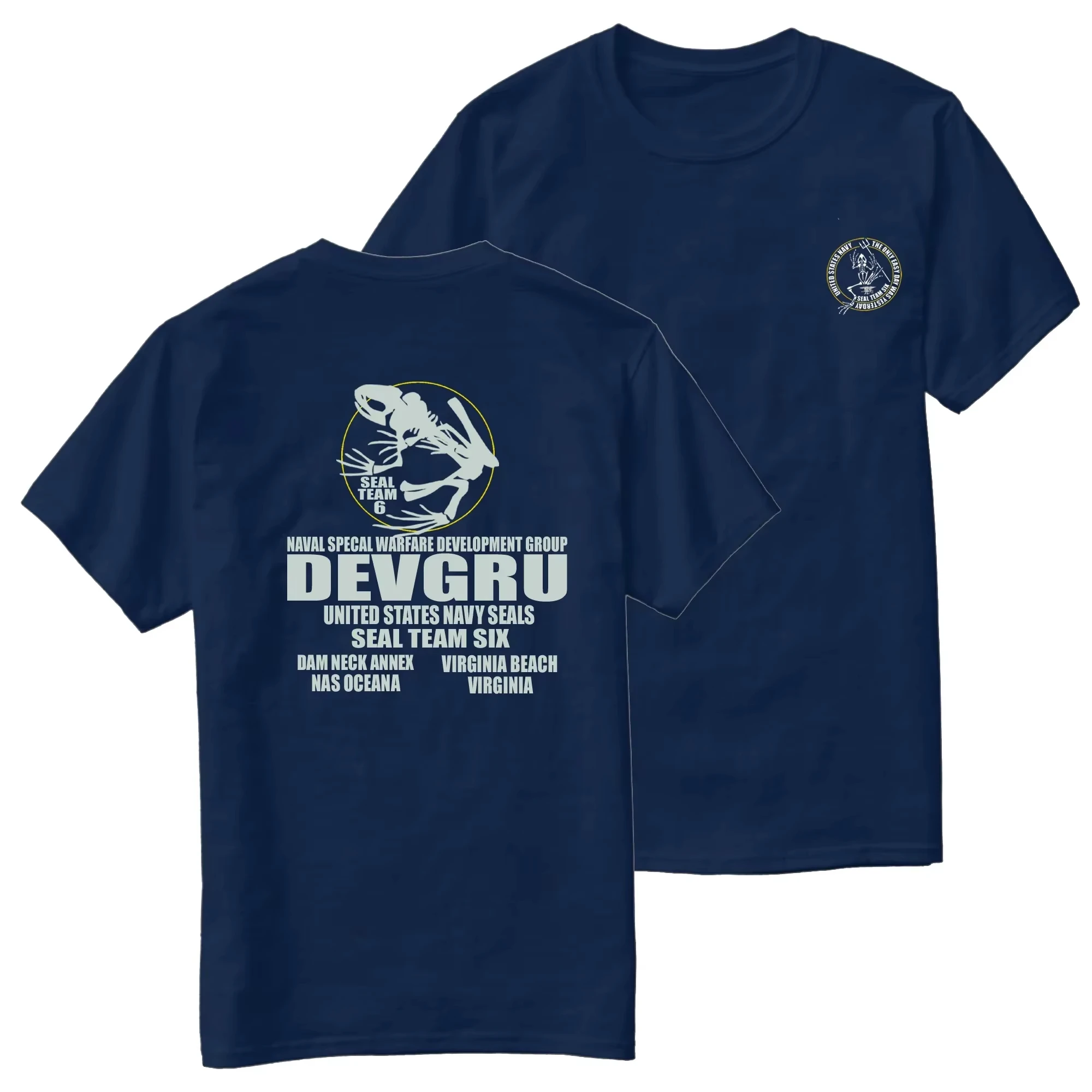 Naval SEALs DEVGRU 100% Cotton O-Neck Summer Short Sleeve Casual Mens T-shirt Seal Team 6 Six Frog Skeleton T-Shirt Size S-4XL