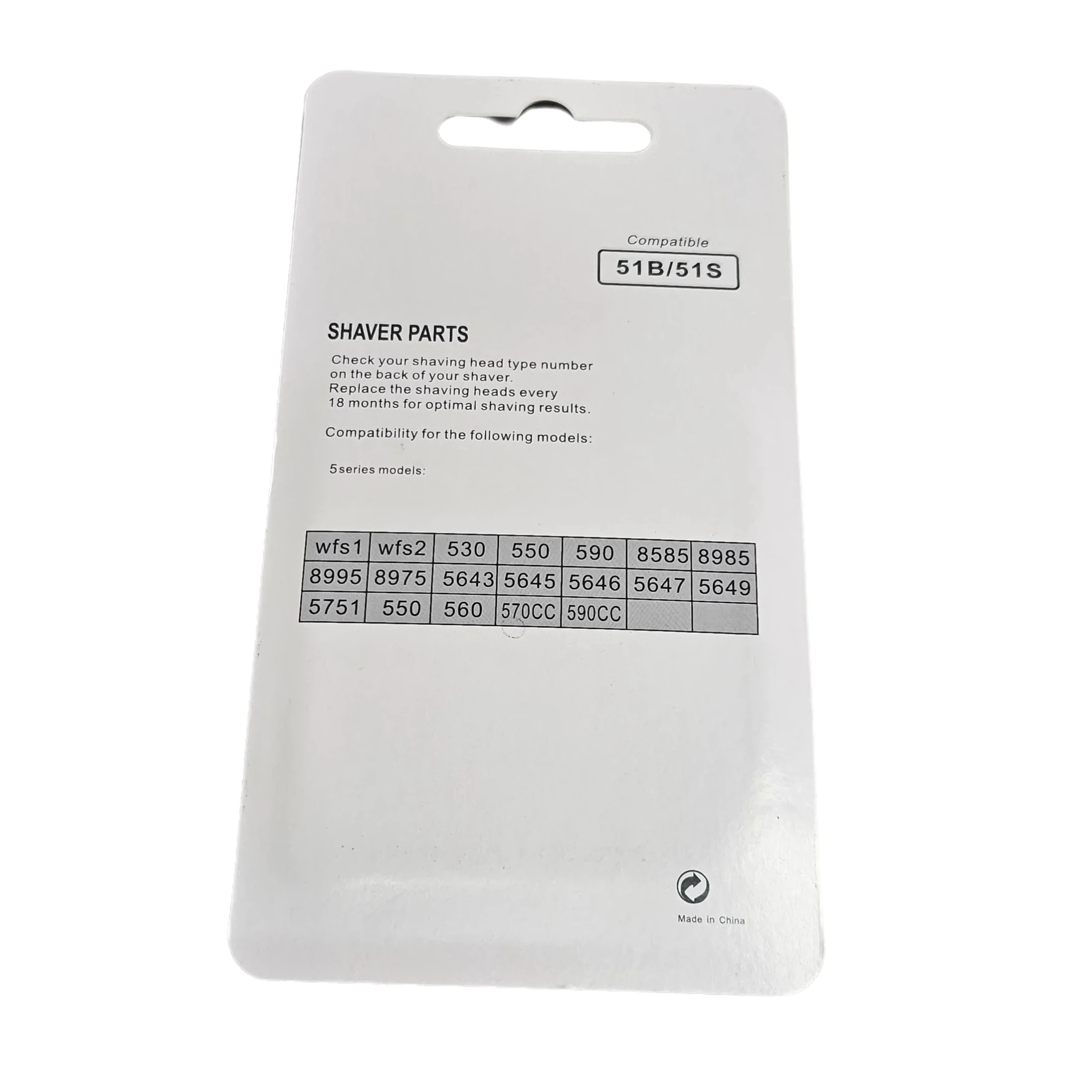 51S Foil and Cutter Replacement Head for Braun shaver WFS1/2 530 550 590 8585 8985 8995 8975 5643/5/6/7/9 5751 570/90cc