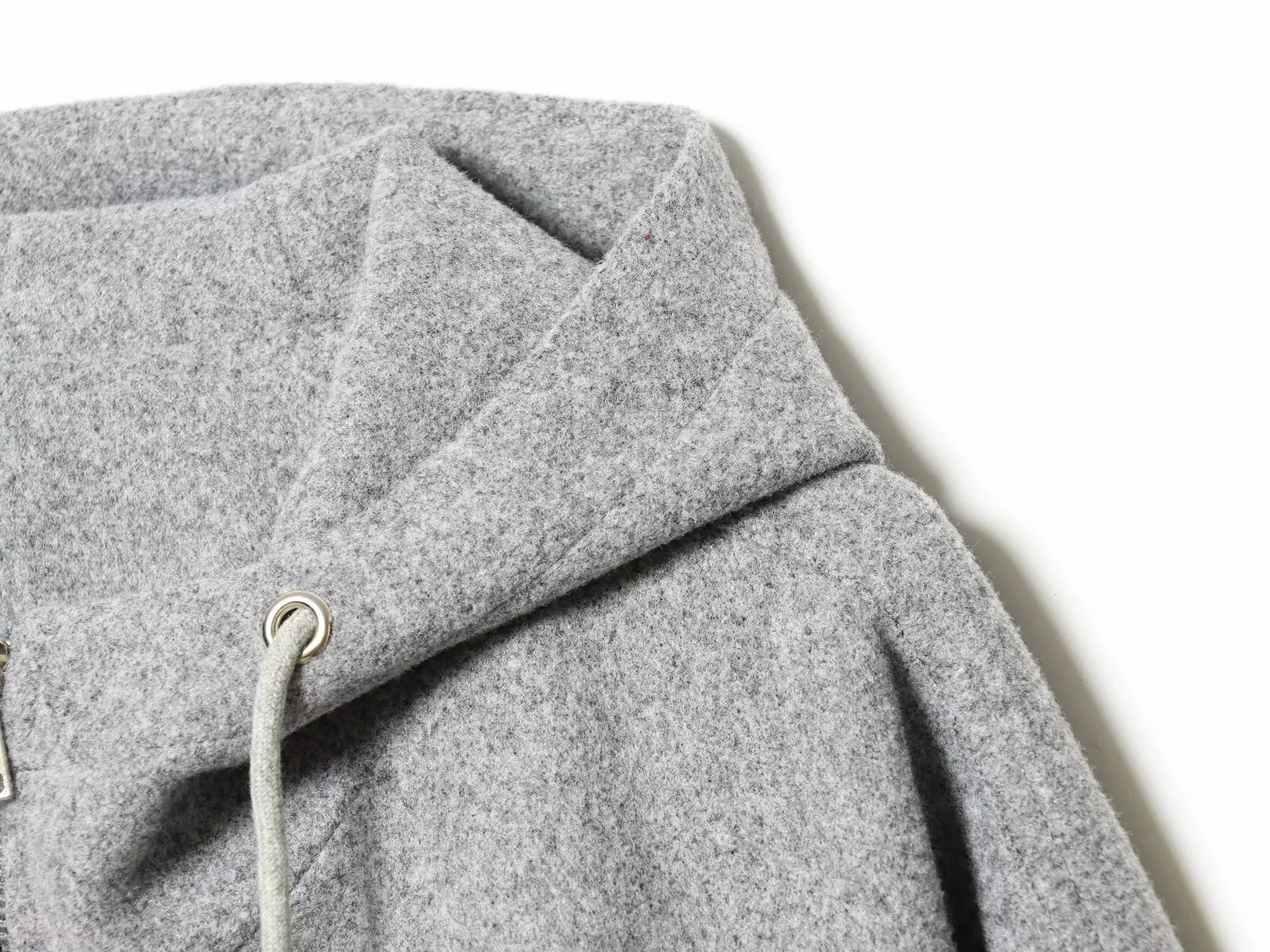 Women Fashion Loose Drawstring Zipper Hooded Jacket Female High Street Casual Long-Sleeved Solid Pockets Jacket
