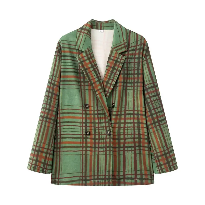 Women's Casual Green Striped Blazer Suit Set - Spring Summer Two Piece Outfit, Comfortable Wide Leg Pants for Travel