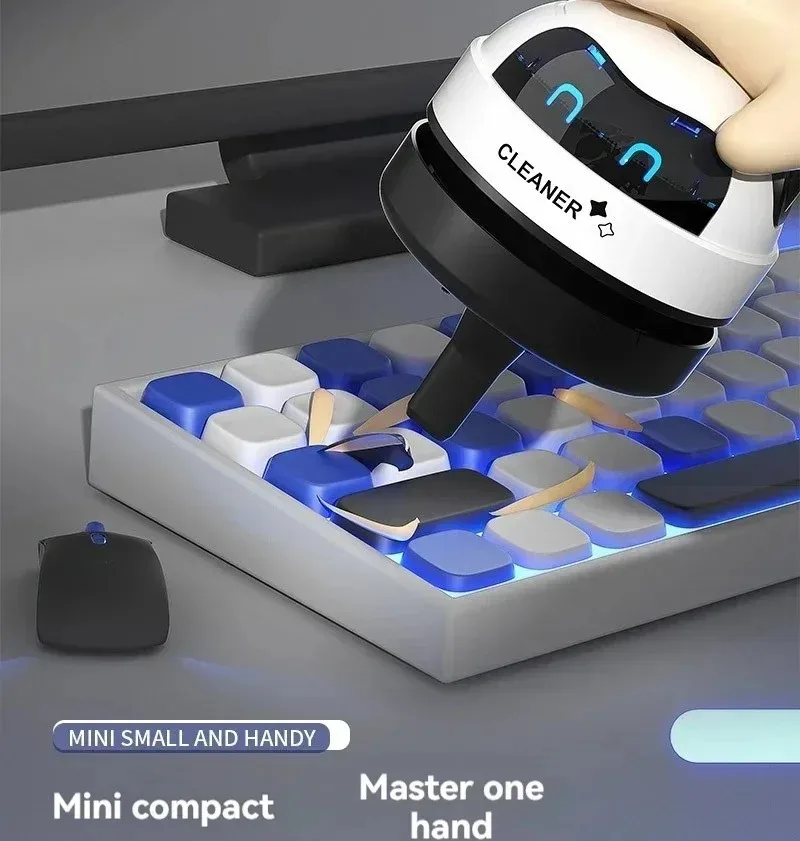 Mini Desktop Vacuum Cleaner USB Rechargeable Wireless Car Dust Cleaner with Detachable Nozzle Portable Cleaning Tools