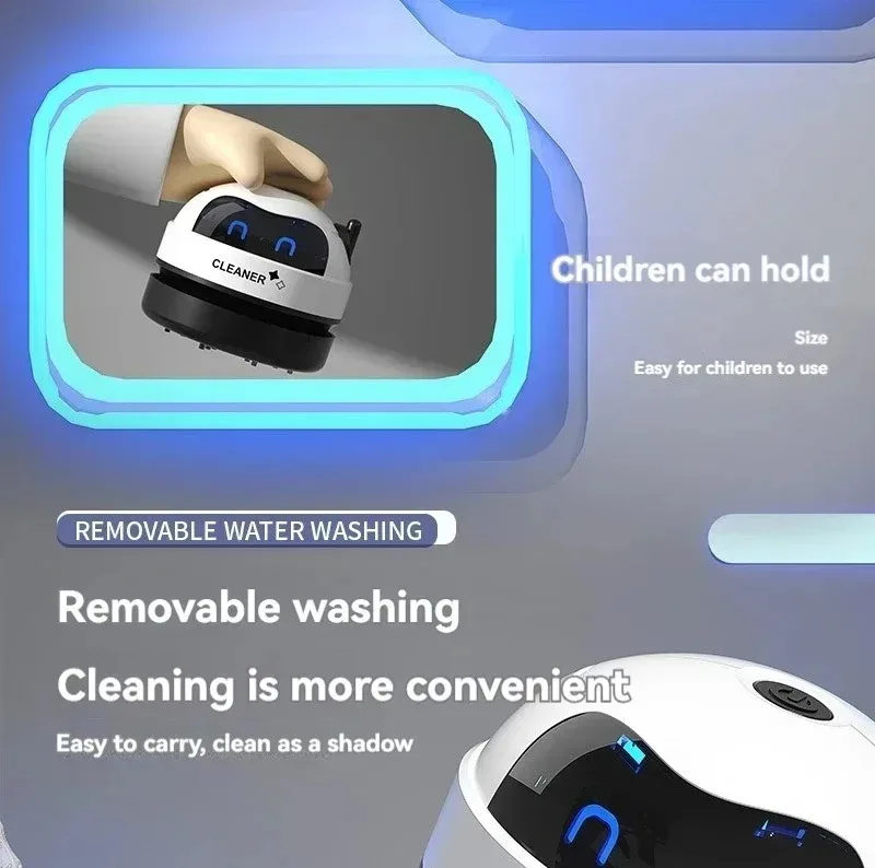 Mini Desktop Vacuum Cleaner USB Rechargeable Wireless Car Dust Cleaner with Detachable Nozzle Portable Cleaning Tools